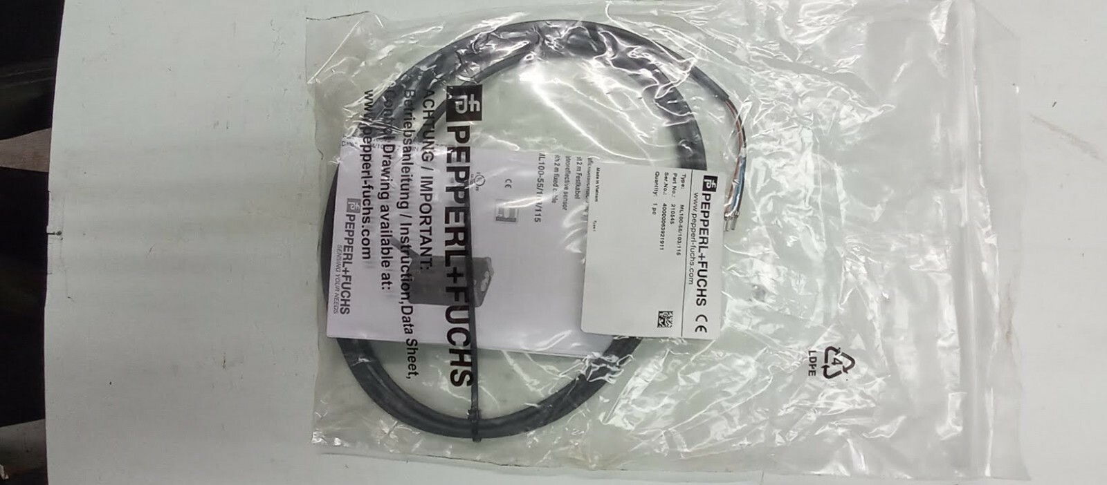 pepperl + fuchs ml100-55/103/116 retroreflective sensor