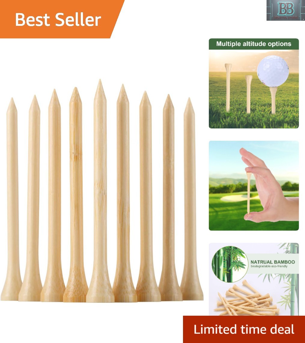 100% Biodegradable Bamboo Golf Tees - 3-1/4" – Perfect Stability & Accuracy