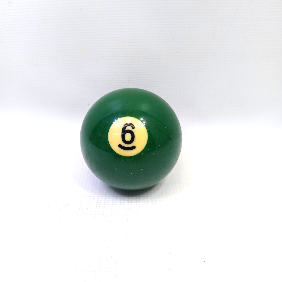 Vintage #6 Replacement 2-1/4" Pool Ball Billiard (Solid Green) 2.25"