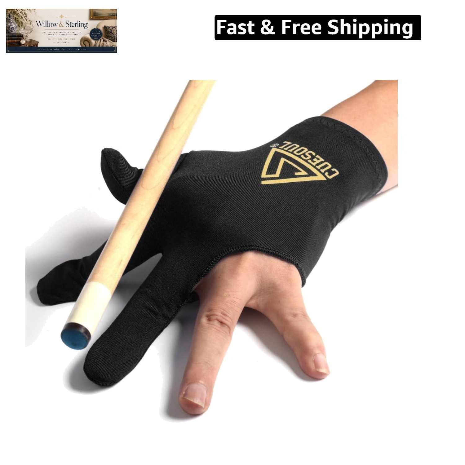 10pcs/Set 3 Finger Billiards Gloves Pool Cue Gloves