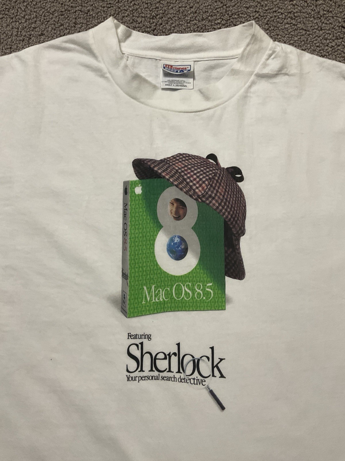 Vintage 90’s Apple Macintosh SEALED T-SHIRT size L Think Different OS, Rare NEW!