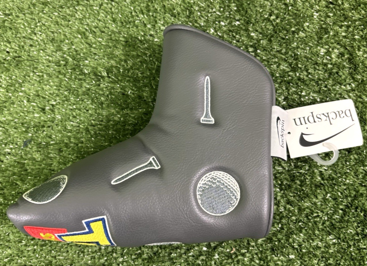 BACKSPIN Golf TEE SHANK Blade Putter Headcover NEW