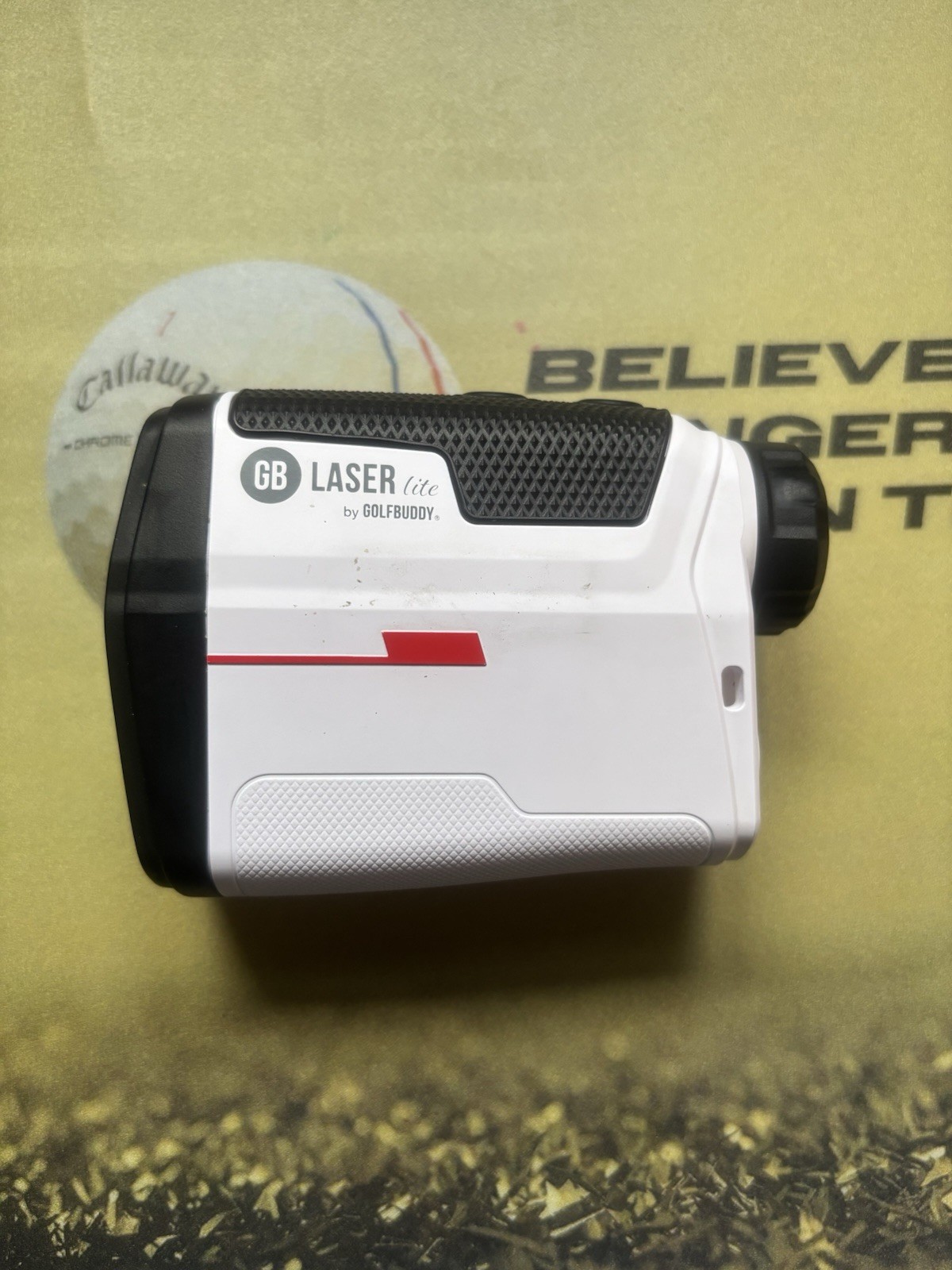 GolfBuddy Laser Lite Golf Rangefinder White With Good Battery