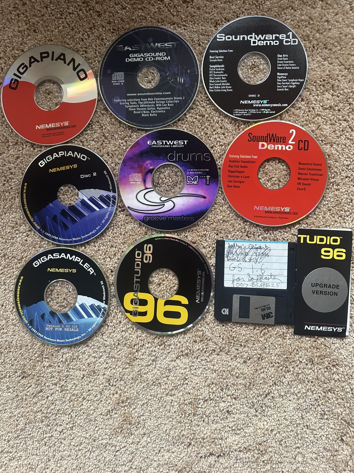 GigaPiano, Sampler, & Studio, Vintage Software Keyboard sample Discs And More ￼