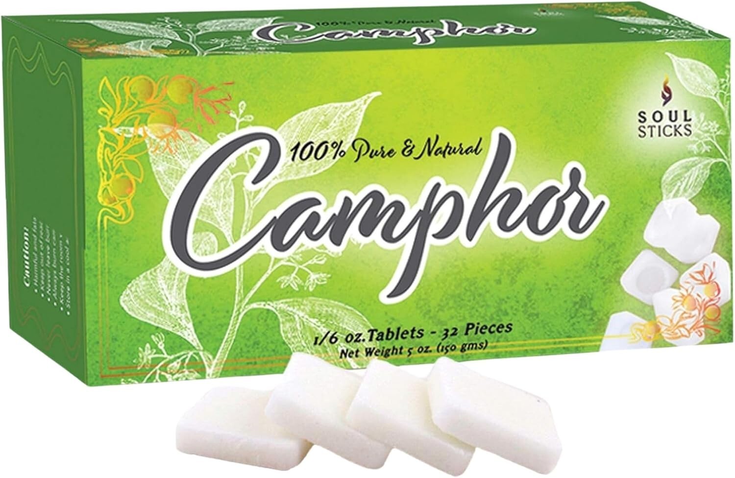 Camphor Blocks Pure Natural Tablets for Aromatherapy & Puja Ceremony