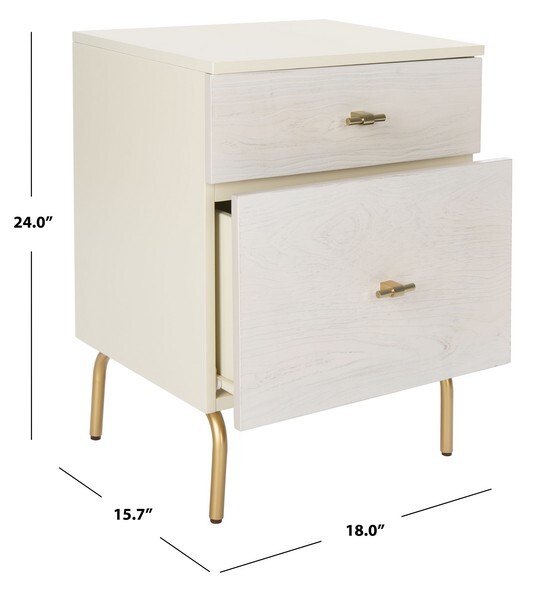 Safavieh GENEVIEVE 2 DRAWER NIGHTSTAND, Reduced Price 2172738417 NST5002E
