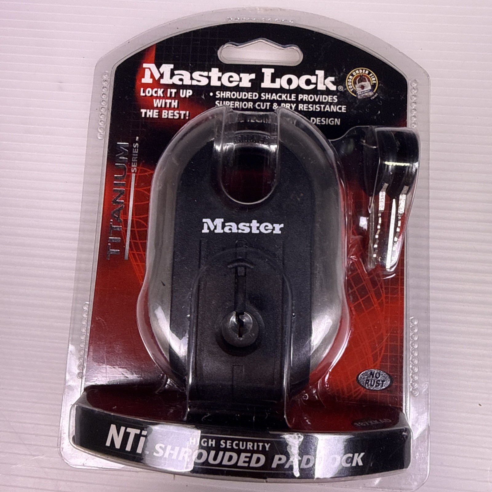 Master Lock M187XKAD Shrouded Outdoor Padlock Magnum Series High Security