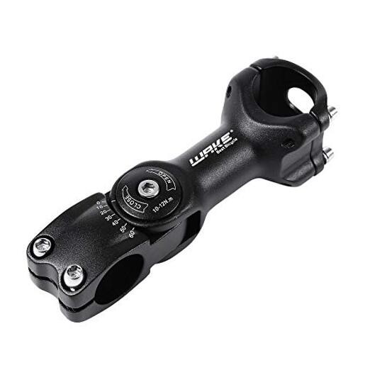 Aluminum Alloy MTB Stem 25.4mm x 90mm, 0-60 Adjustable, Short Handlebar Stem