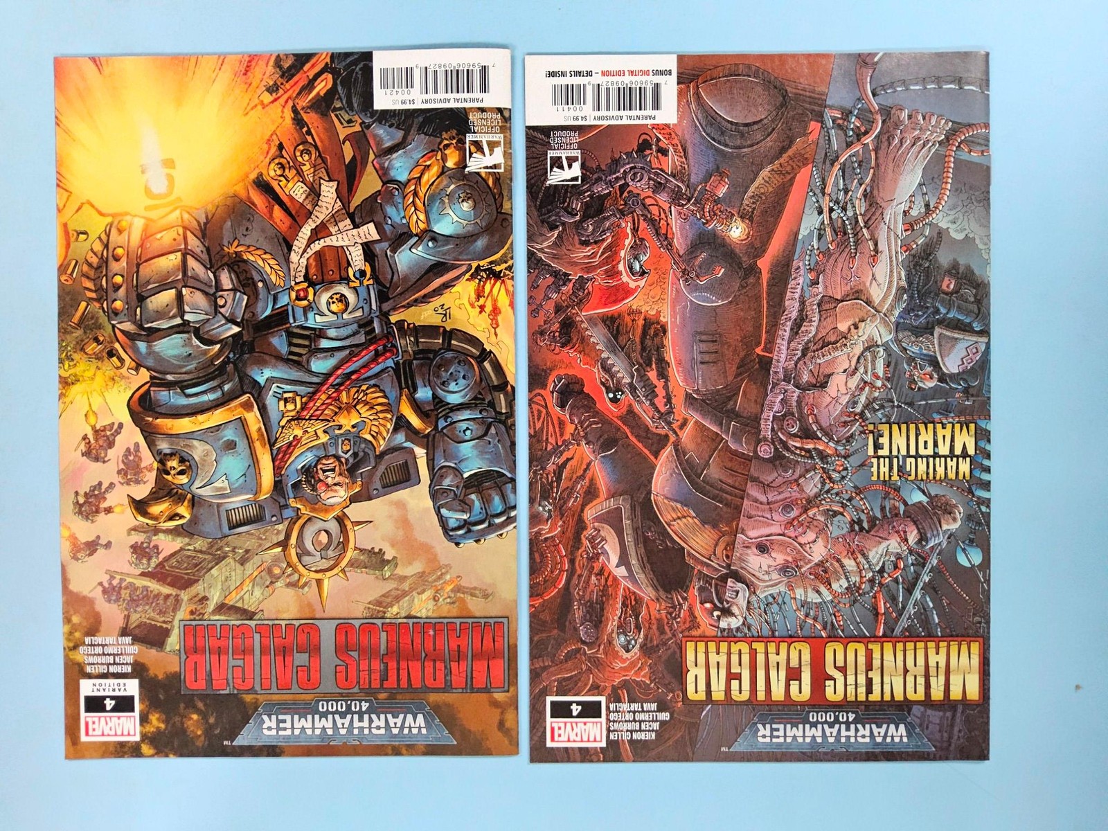 2x WARHAMMER 40K MARNEUS CALGAR Comic # 4 VARIANT A & B WH40K MARVEL NM 2020