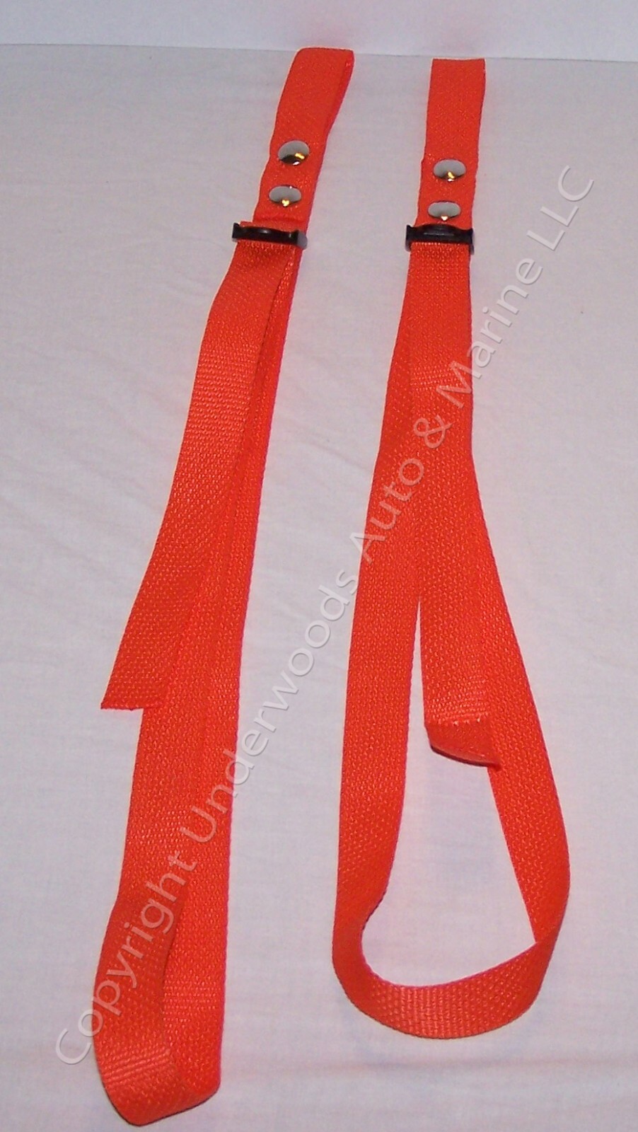 Orange Straps Adjustable Boat Fender Bumper Pair New Docking Utility Made in USA