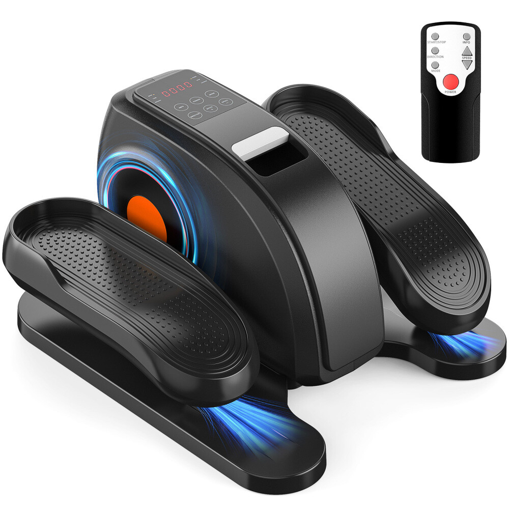 Under Desk Elliptical Machine Compact Quiet Mini Pedal Exerciser AdjustableSpeed