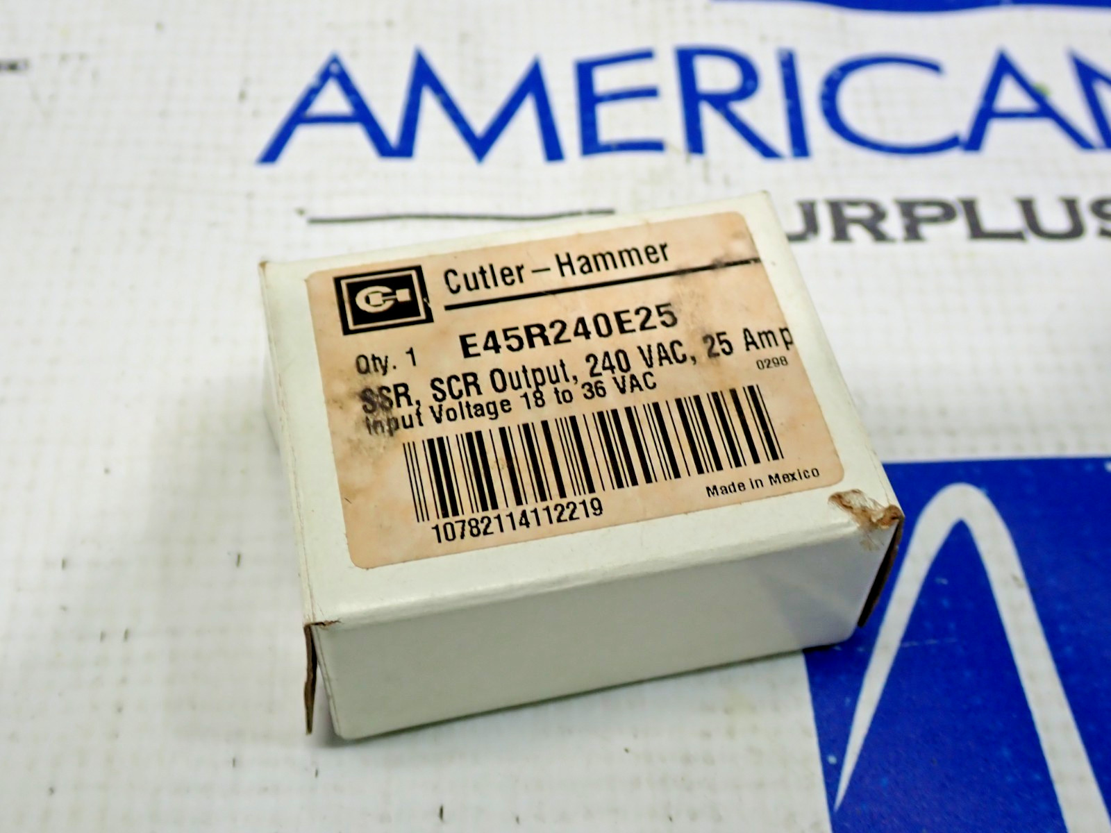 Cutler Hammer E45R240E25 Solid State Relay 240V 25A input 18 to 36