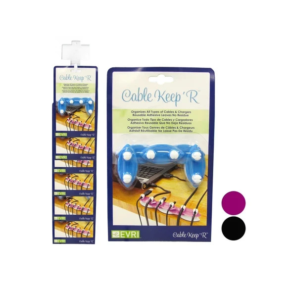 6 Tweet Cable Keep'R Clip Strip Adjustable