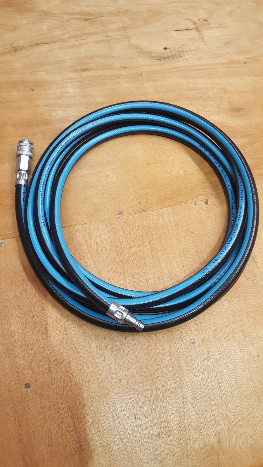 10M Airline Hose 10mm C/W Euro High-Flow Fittings (XF) For Compressor Workshop