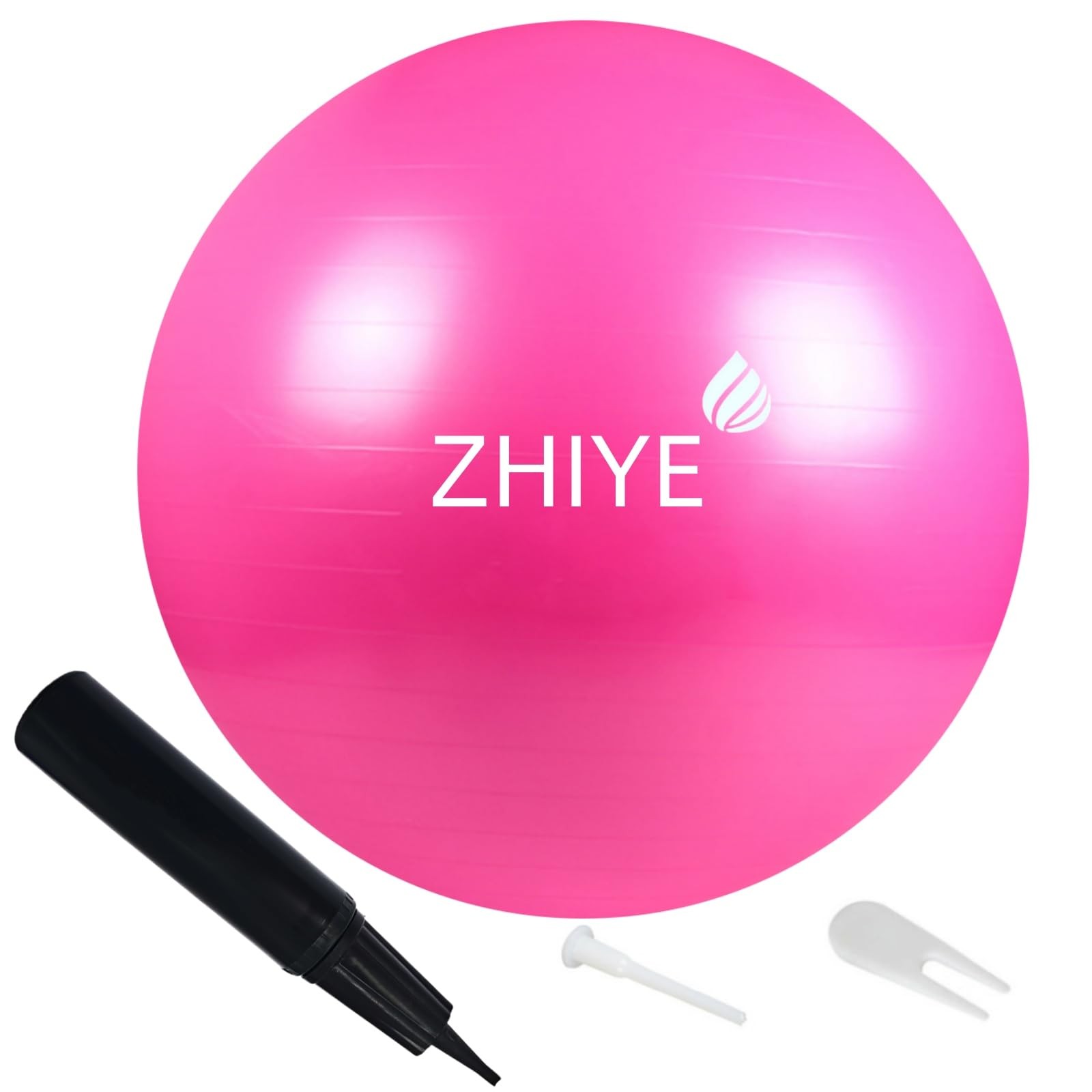 Pink 45cm Pilates Ball Yoga Exercise Ball Core Fitness Swiss Gym Ball
