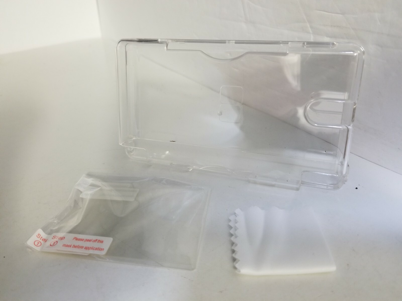 NEW Transparent Clear Full Housing Case Shell DS LITE W/Screen Protectors