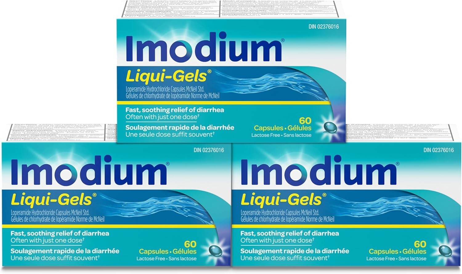 Imodium Liqui-Gels  Fast Relief of Diarrhea  Antidiarrheal 180 Capsules total