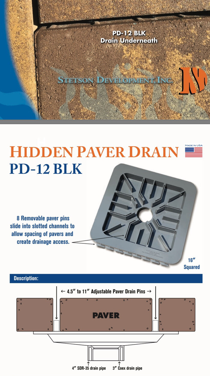 POUR-A-LID Hidden Paver Drain