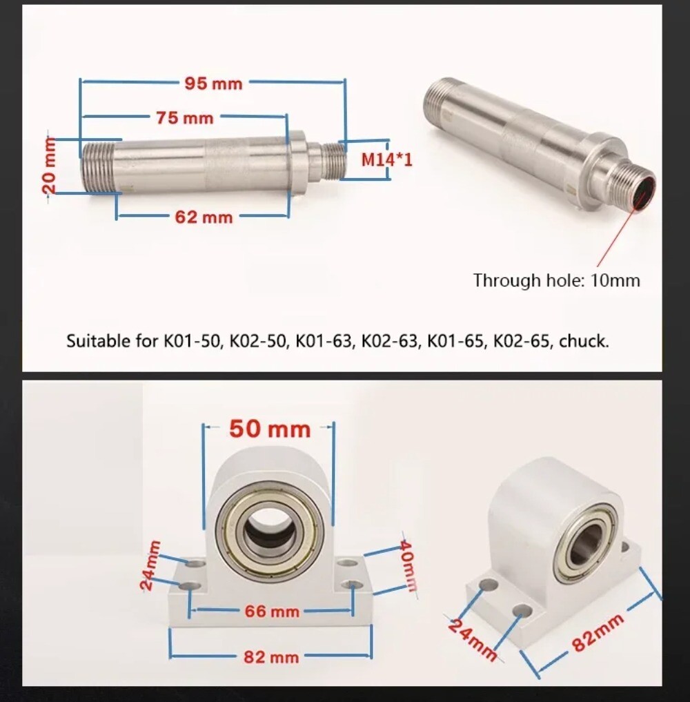 50/65/80 Chuck Spindle Assembly, Self-made Mini Lathe, Buddha Bead Machine