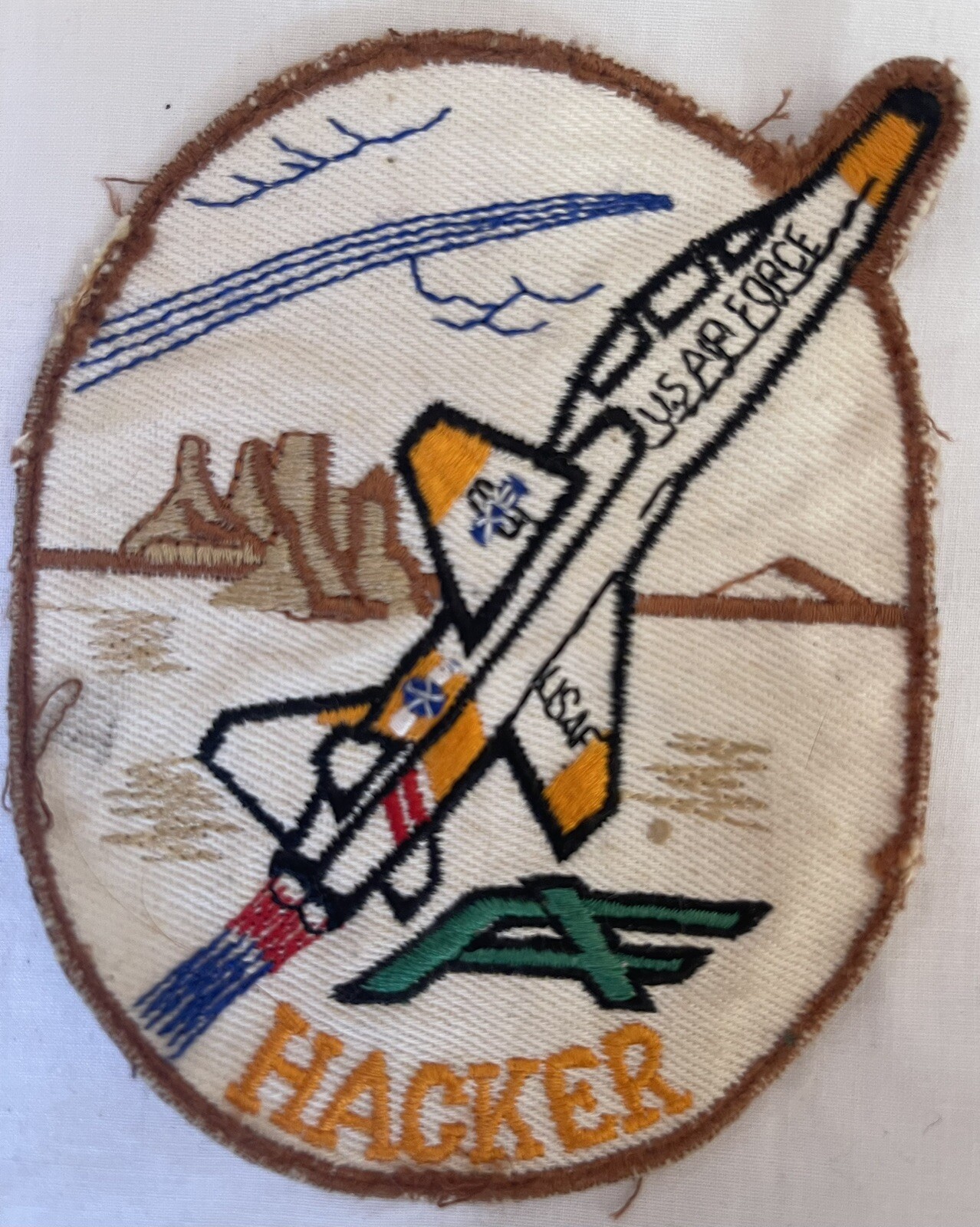 USAF U.S. AIR FORCE, HACKER, FABRIC PATCH, EUC