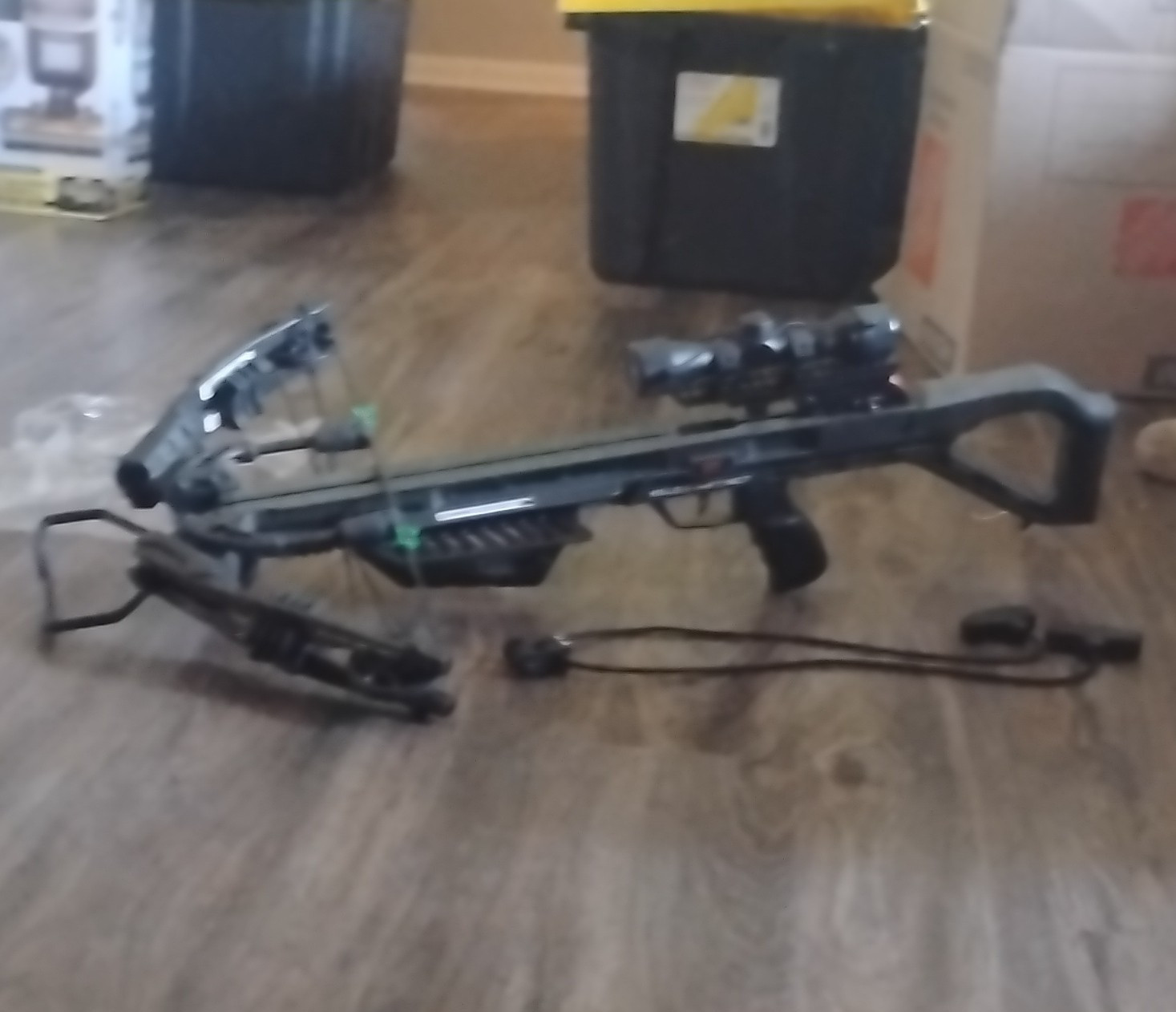 Killer Instinct Black Crossbow w/ Scope Quiver 3 Bolts & Rope Cocking Device