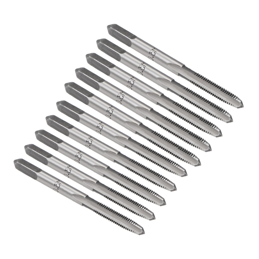 5 Pair Metric Hand Tap M3 Thread 0.5 Pitch 3 Straight Flutes H2 High Speed Steel