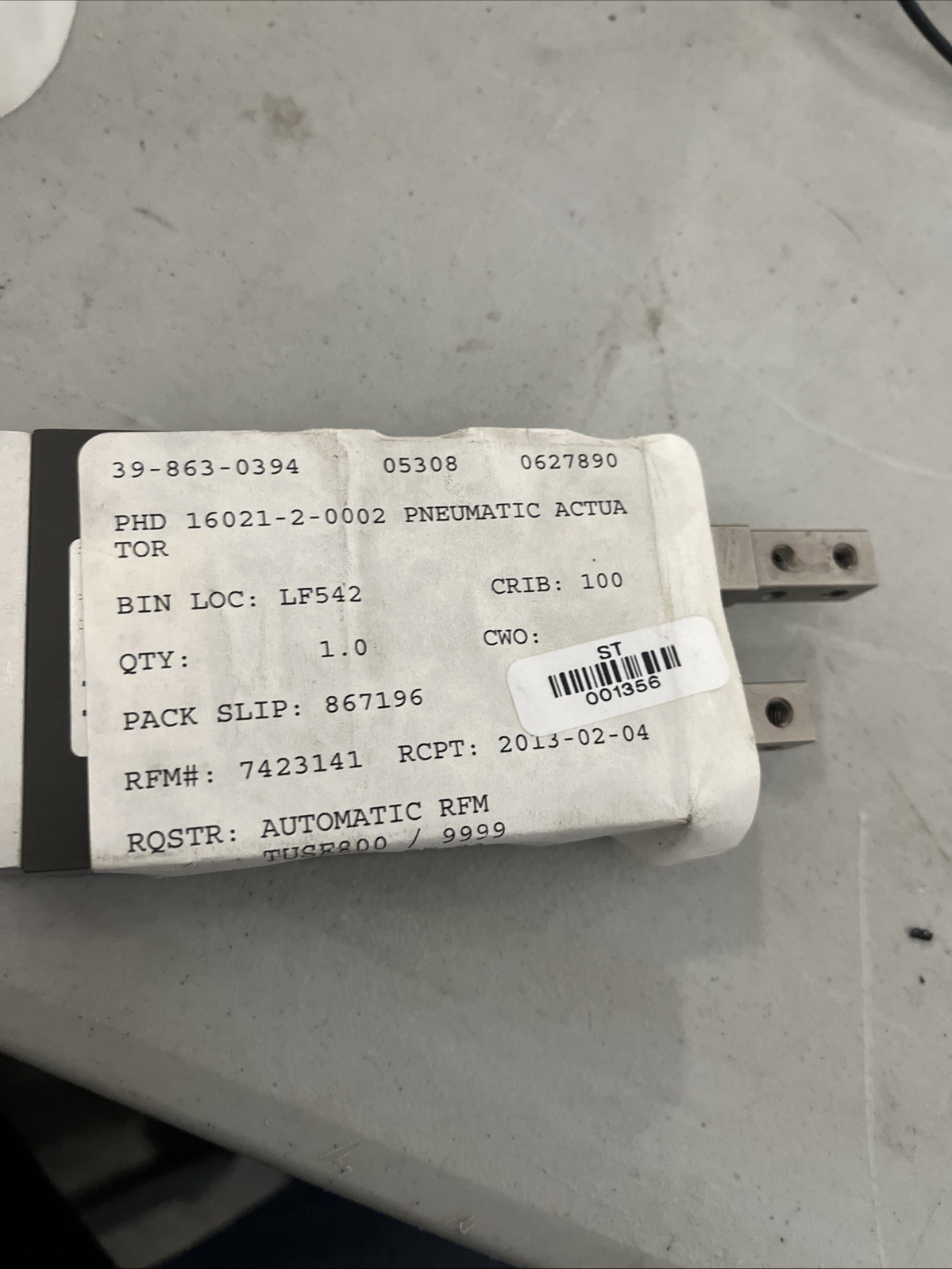 PHD PNEUMATIC ACTUATOR 16021-2-0002
