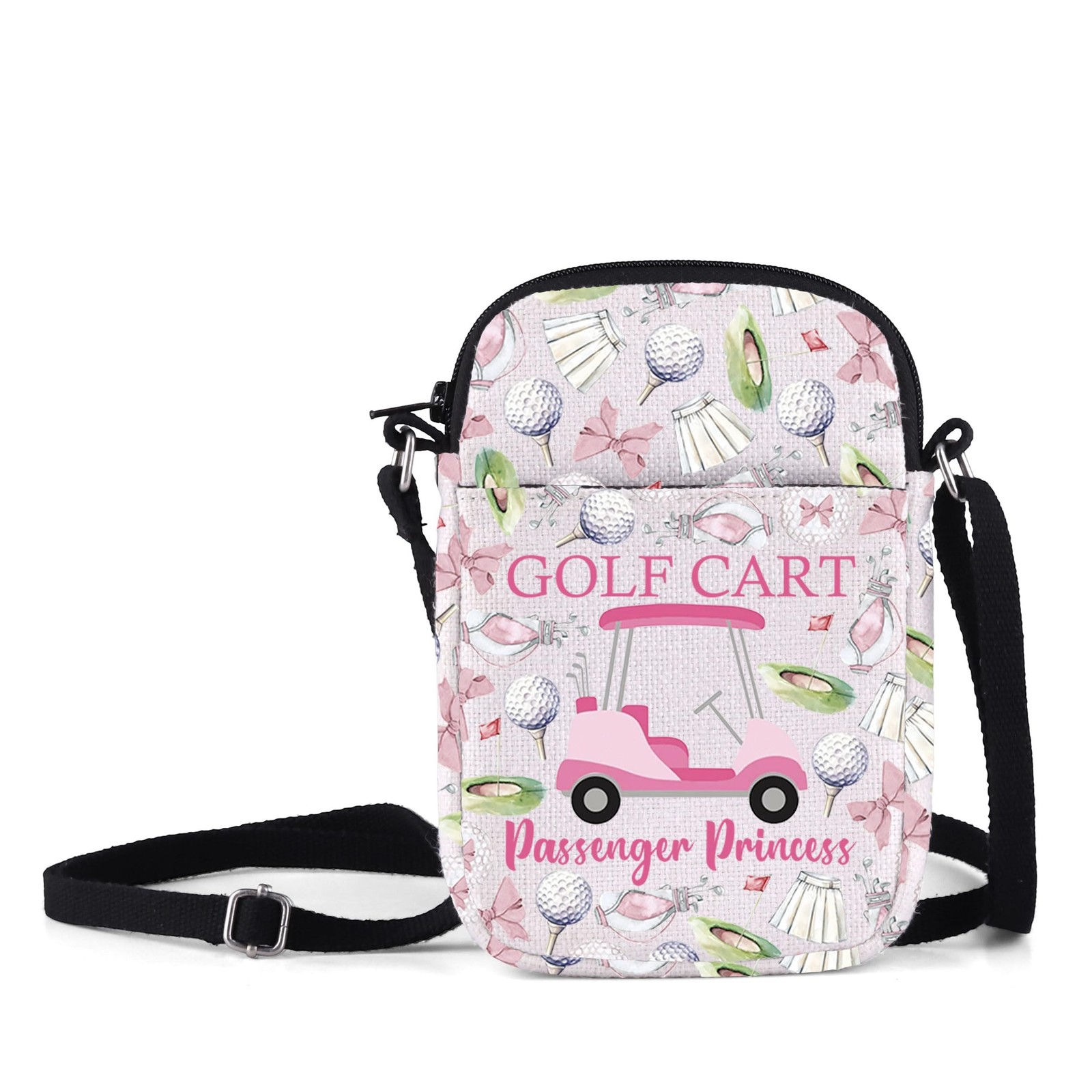 MNIGIU Funny Golfing Gift Golf Cart Passenger Princess Crossbody Bag Game Day...