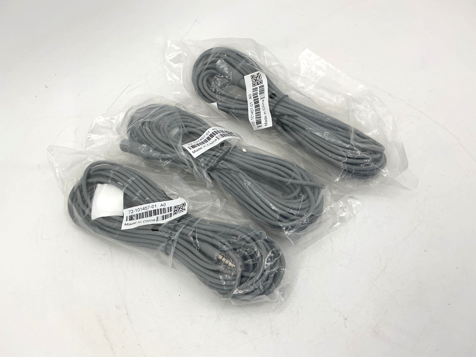 Lot of 3 New Cisco 72-101457-01 Microphone Extension Cable Grey 30ft Male-Female