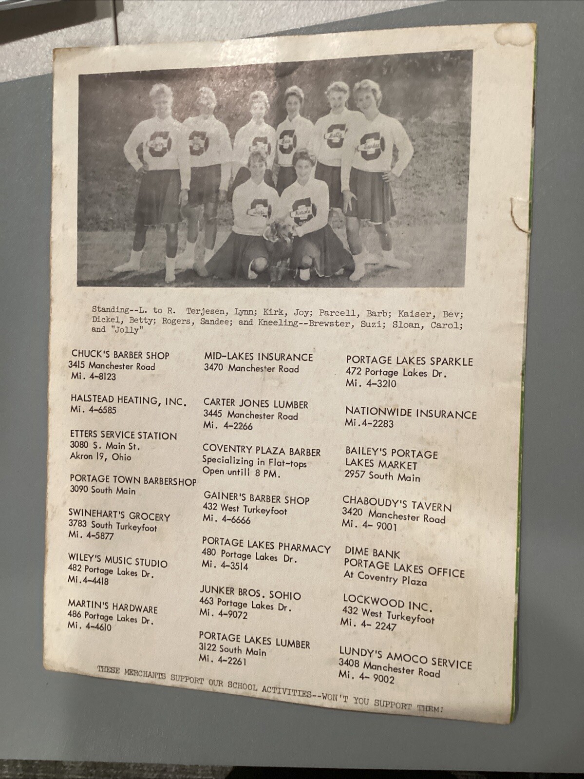 1960 Coventry Comets High School Football Program