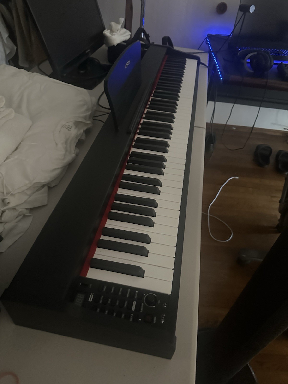 (New) MOSEN 88-Key Weighted Velocity Digital Home Piano MSP-208BK Black + Pedal