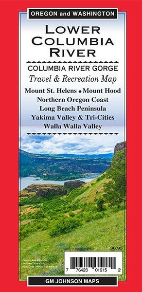 Lower Columbia River, Southern Washington, Northern Oregon, Regional Map by GMJ