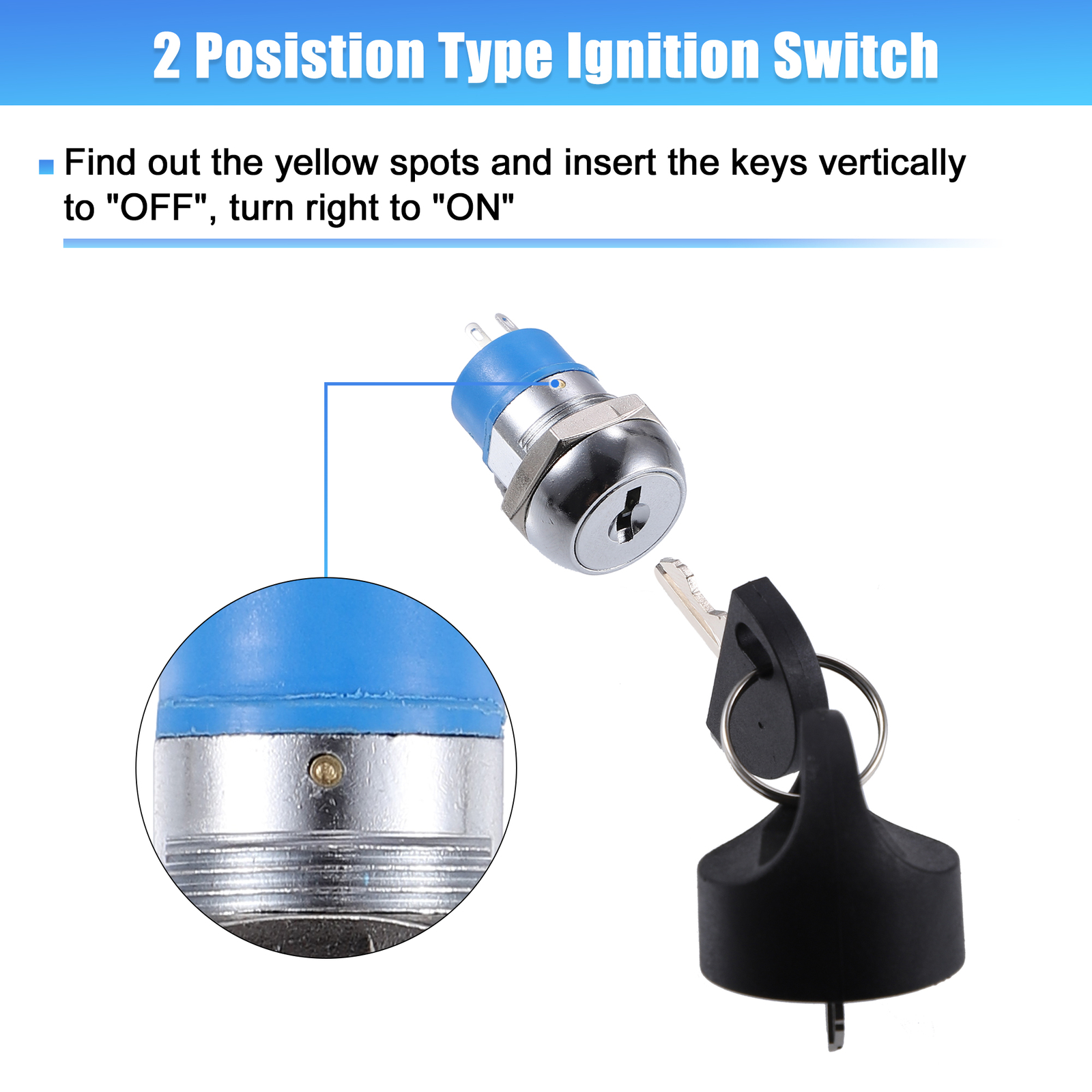 Ignition Starter On Off Switch Lock w/ 4 Keys for Mobility Electric Scooter
