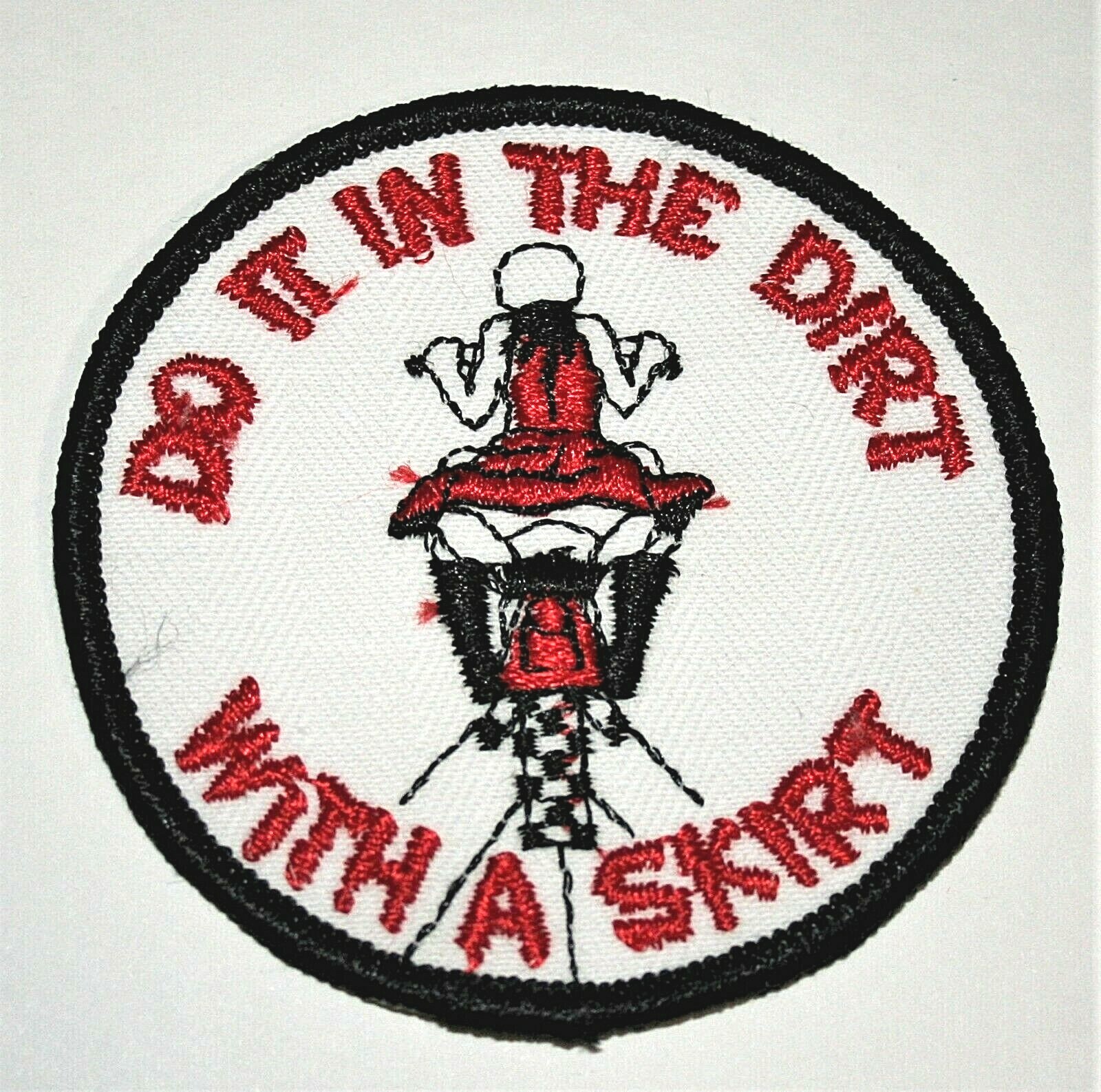 Vtg Do It In The Dirt With A Skirt MotorCycle Jacket Patch New NOS 1970s