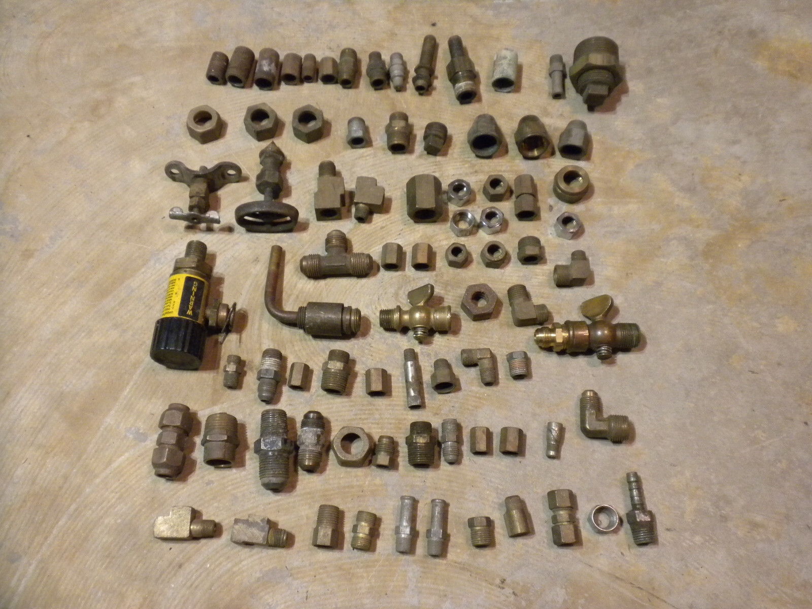 VINTAGE Lot Of Plumbing - Gas Pipe And Various Related Supplies- Shut Off Valves