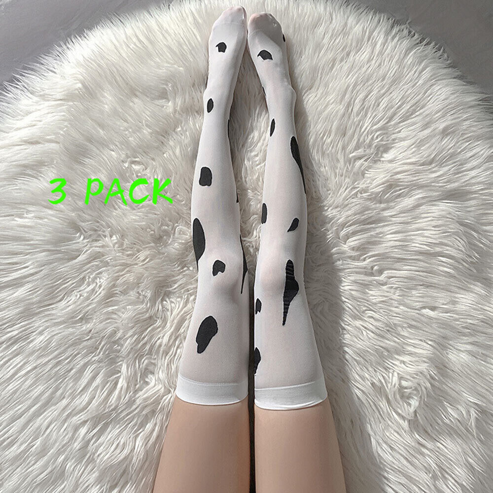 3 Pack Women Boot Socks Long-tube Cow Thigh Costume Female Child Women's