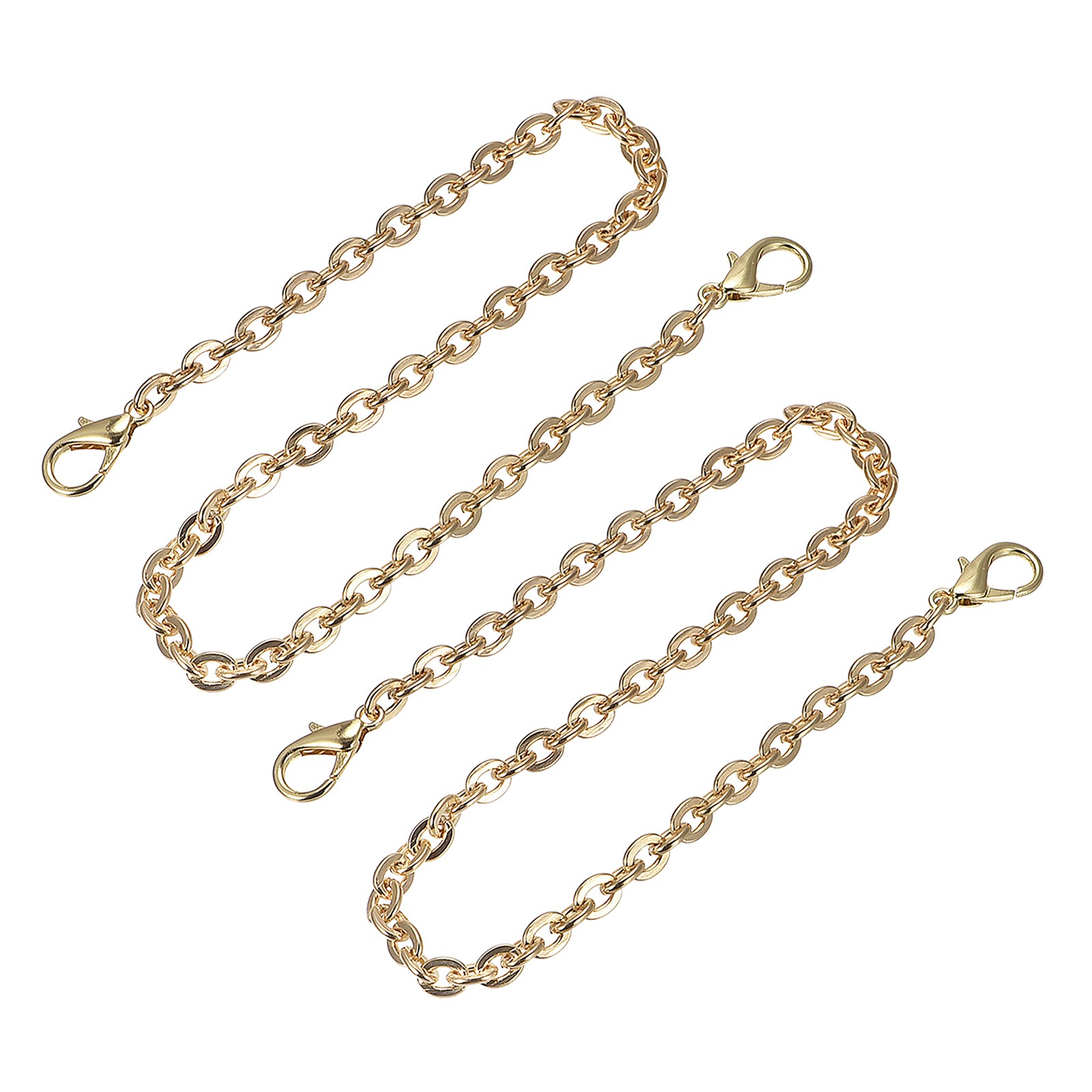 16"x0.22" Purse Chain Strap, 2Pcs Purse Handle Shoulder Replacement Strap Gold