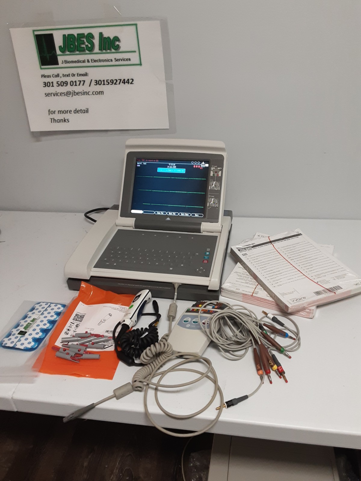 GE MAC 5500 HD EKG , with all accessories 60 day free waranty and retun incl