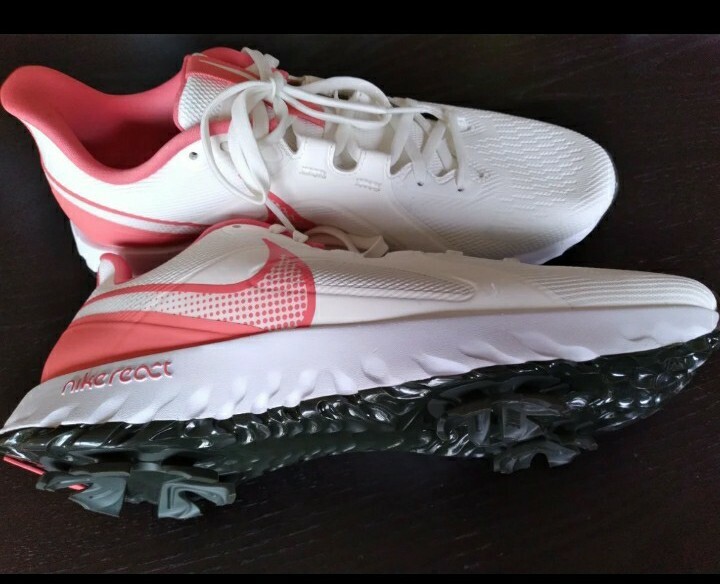 Nike React Infinity Pro Golf Shoes Waterproof White Blue Mens Size 9.5