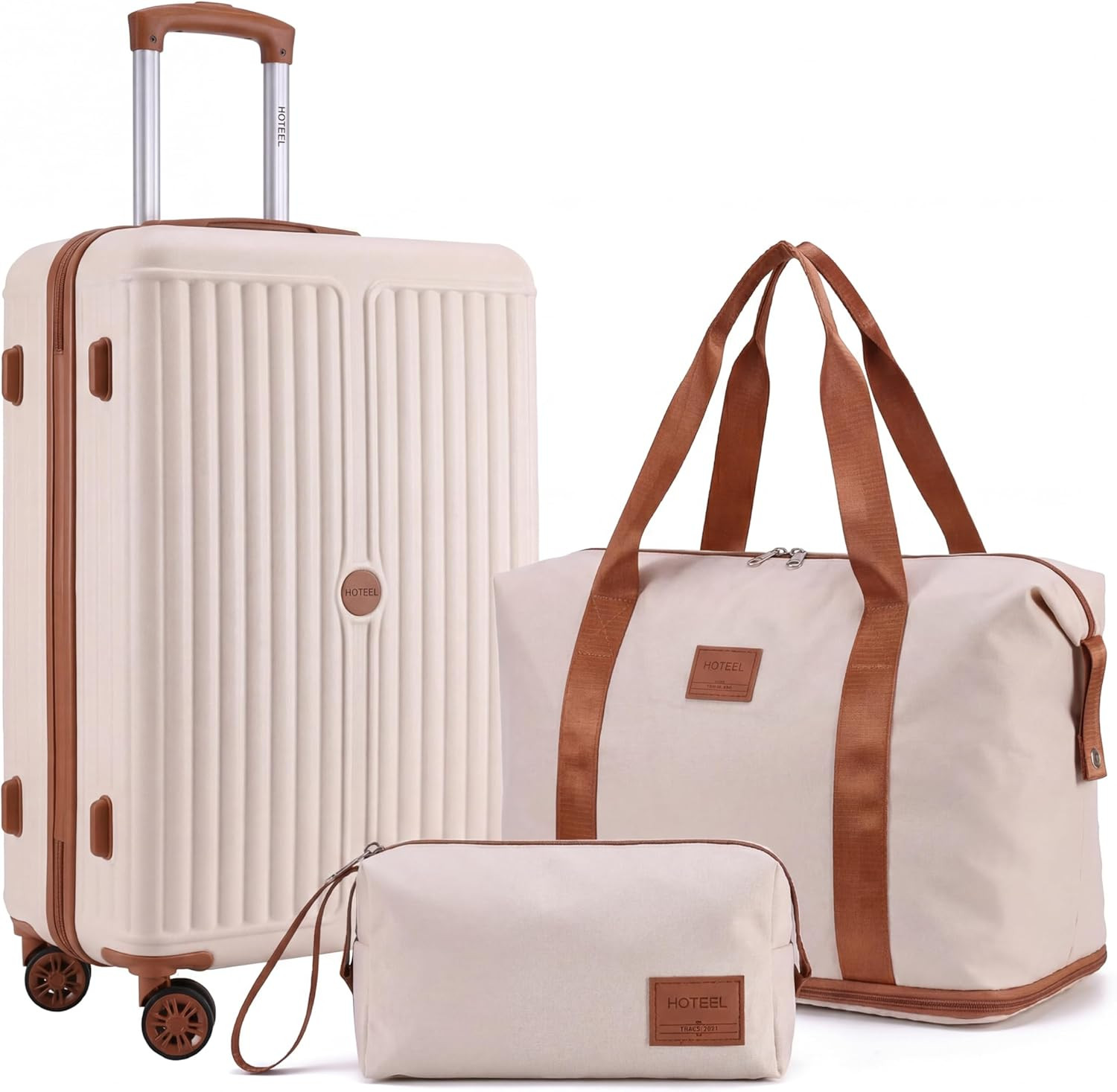 Luggage Set 3 Piece, 4-Year Warranty, Suitcases with Wheels, PC+ABS Hardshell Su