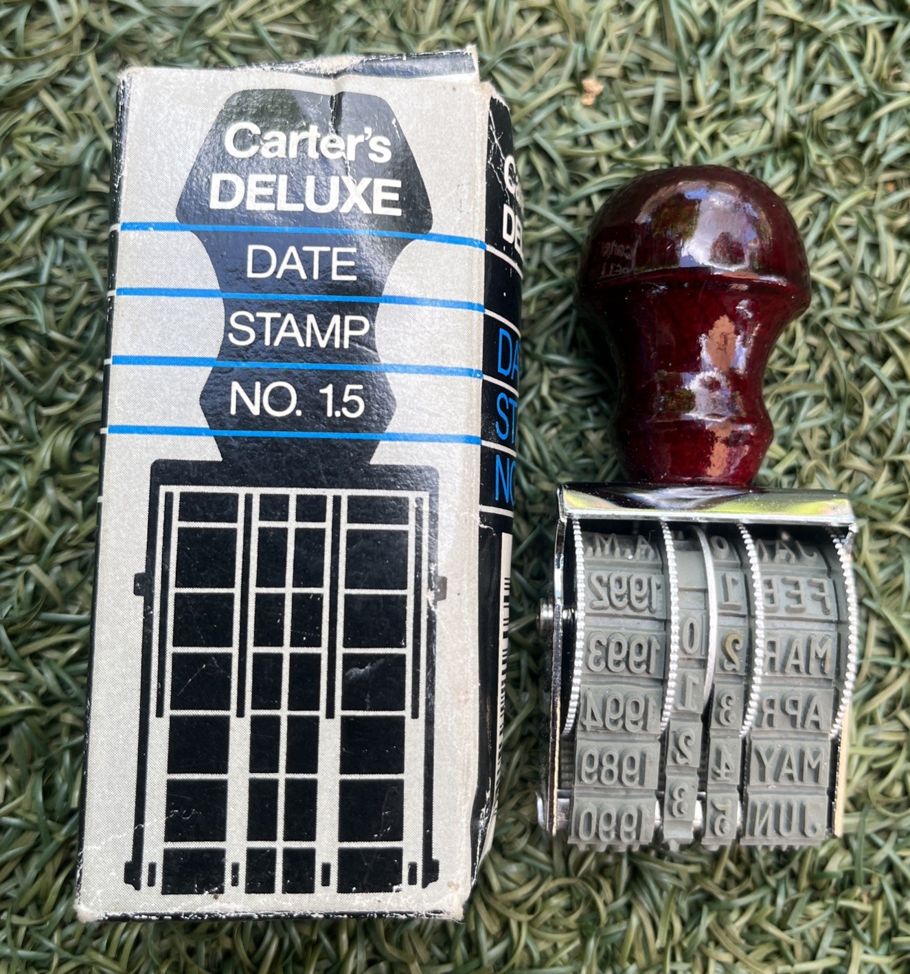 Vintage Carter’s Deluxe No.1.5 Rotary Date Stamp Made in USA Office Number Stamp