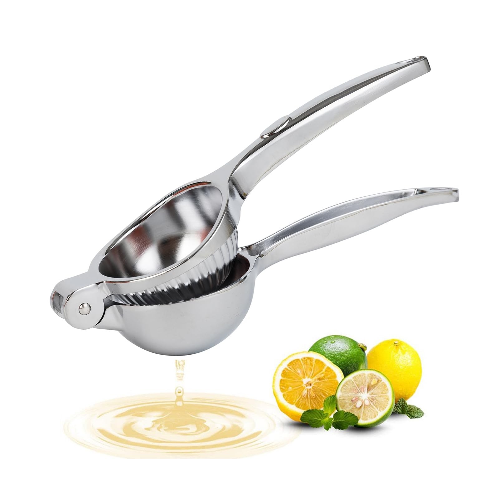 Lemon Squeezer, Heavy Duty Manual Lemon Juicer, Threaded Groove Fresh Small O...