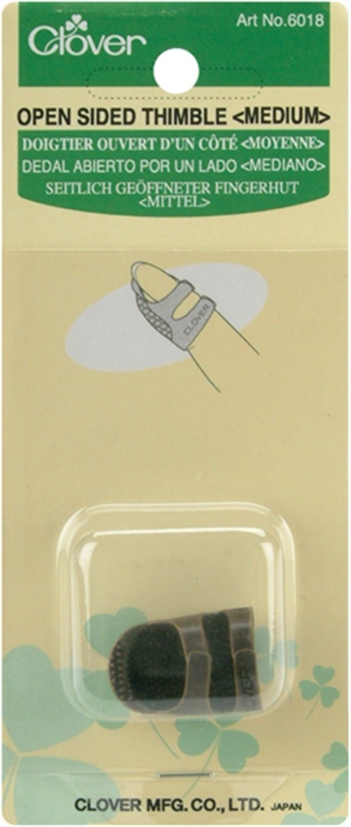 Clover 6018 Metal Open-Sided Thimble-Medium