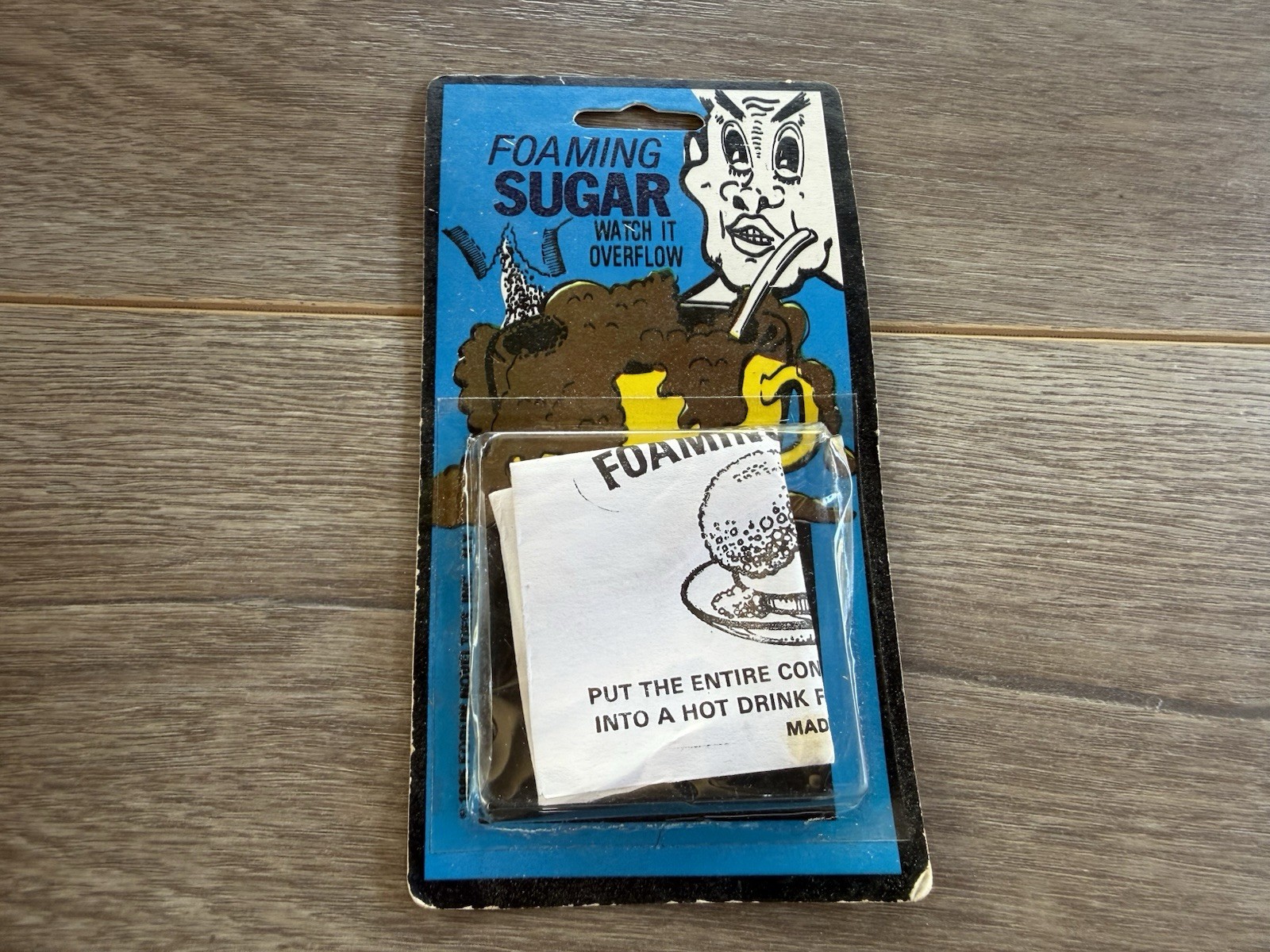 Vintage 1985 Foaming Sugar Prank Novelty Dime Store Gag Joke Trick New NOS
