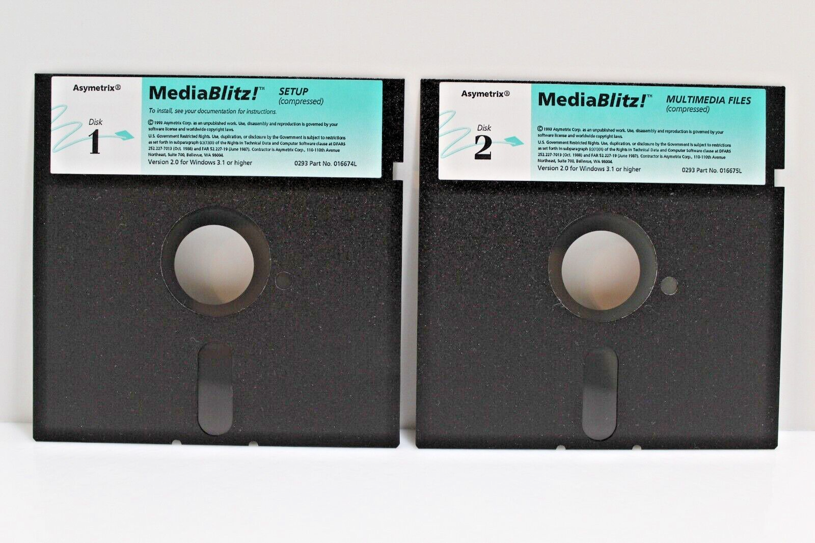 Media Blitz! - 5 1/4 Floppy Disks; Asymetrix, 1993