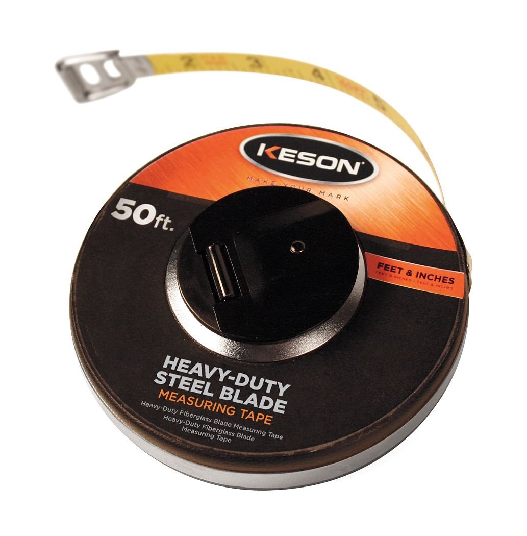Keson ST18 Closed-Metal Housing Steel Tape Measures Graduations ft. in. 1/8