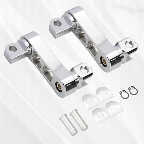 Highway Footpegs Adjustable Passenger Foot Pegs 2 1/4" Extension Chrome