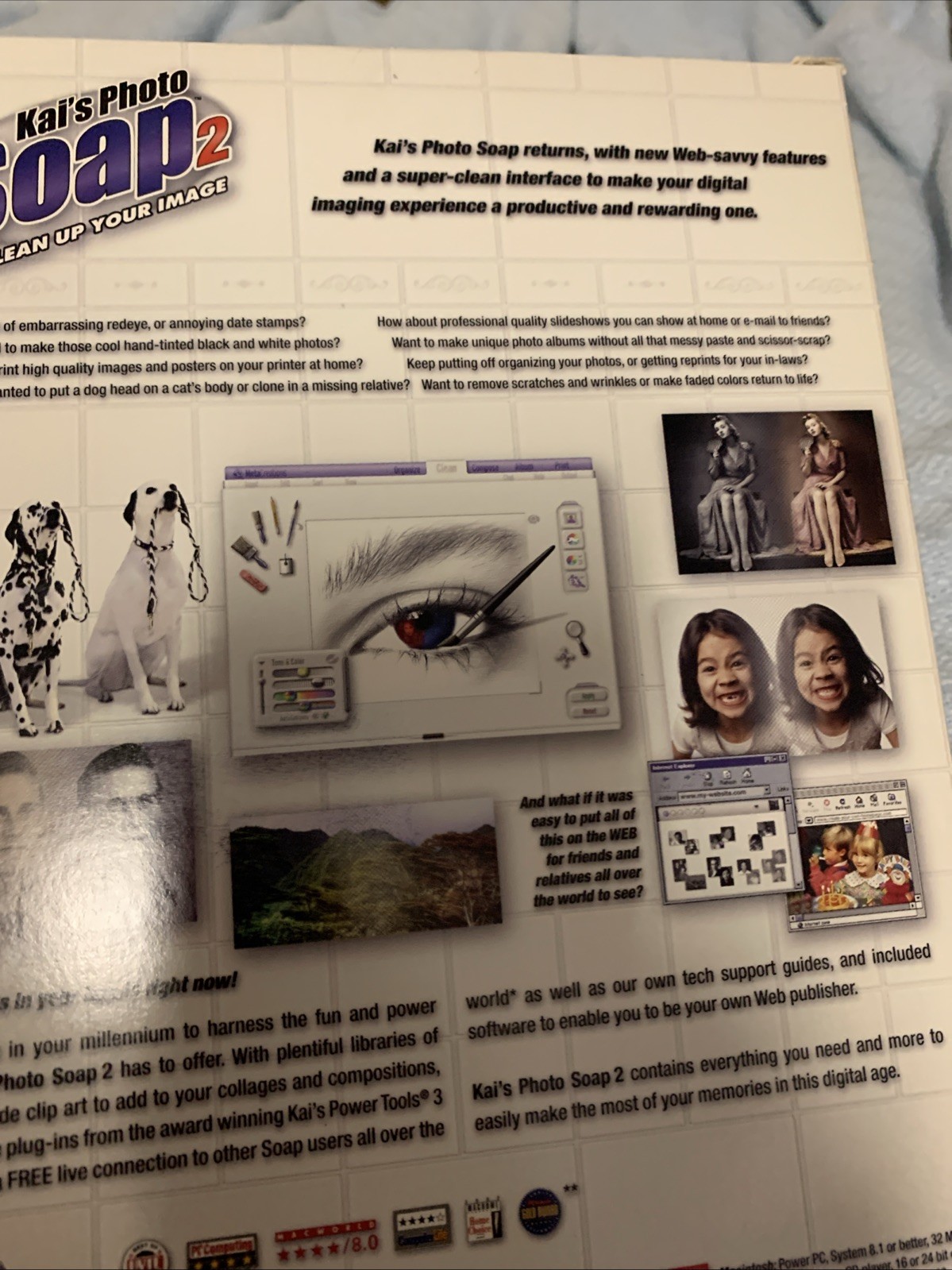 Kai's Photo Soap 2 Clean Up Your Image Photo Editing Software 1998 Win/Mac New
