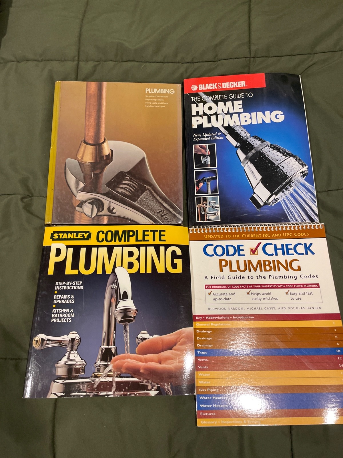 Plumbing Books Lot of 4: Stanley, Black & Decker, Time Life, Taunton Press