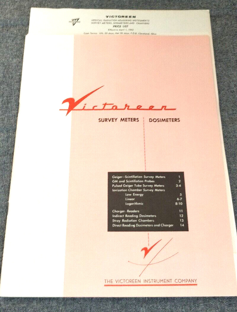 1961-1962 ~ Victoreen ~ Catalog + More ~ Nuclear Instruments Dosimeters Meters